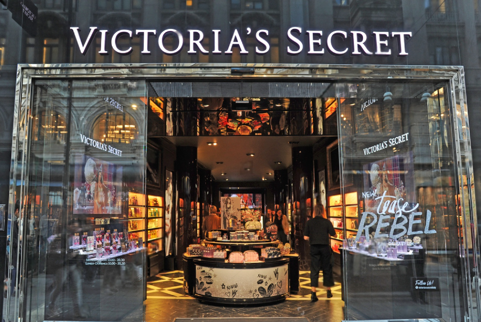 Milan Italy october Victorias Secret logo and shop luxury in Milano